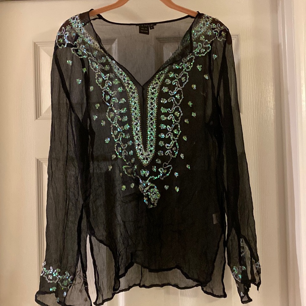 Venus Bathing suit cover-up sleeve button down